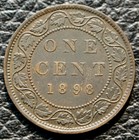 Old Canadian Coin 1898 H One Cent Large Cent Bronze Coin - Queen Victoria