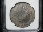 1877 Mexico Zsjs Silver 8 Reales  Certified Mcgs Vf-20 With Chop Marks