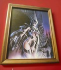 Luis Royo  black Flight  Art In 8x10  Vintage Frame  Gothic Erotic Fantasy