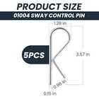 01004 Sway Control Pin  Zinc Sway Bar Pins Replacement Clips For Travel Trailers