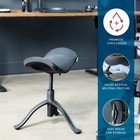 Vivo Height Adjustable Footrest For Desk  Rotatable Under Workstation Ottoman