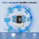 2-in-1 Automatic Card Shuffler   Dealer For 1-2 Decks Support 8 White 