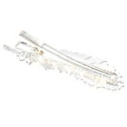 Silver Tone Metal Hair Clip With Rhinestone Hc1025-scl