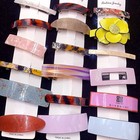 10pcs Acetate Hair Clip Geometric Resin Barrette Colorful Aesthetic Hair