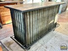 Urban Industrial Bar  The Mathias Iron Bar Cart  Rolling Caster Wheels  72  Long