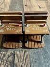 Vintage School Daze Bookends Wood   Cast Iron 5 5    Tall Set Of 2