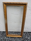 Vintage Style bright Gold photo picture Frame ornate Scrolls W Glass 9 x17 