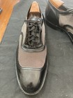 Wow  Elegant Men s 1940 s Black Leather And Mesh Spectator Shoes -9 5d