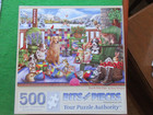 Bits And Pieces 500 Piece Puzzle - Porch Pets Fun By Mary Thompson