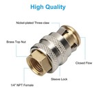 4 Pcs Open Flow Brass 150 Psi Air Chuck For Tire Inflator Gauge Nozzle 1 4  Fnpt