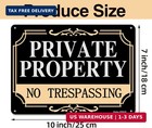 2-pack No Trespassing Signs Private Property  Large 10x7 Weatherproof Metal Al