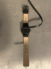 Pebble Time Round Demo Mode - Black 20mm With Original Leather Watchband - Rare