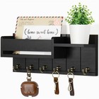 Wall-mounted Key Holder   Mail Organizer With Hooks - Entryway Storage   Decor