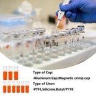 1200pcs 10ml Sample Vials Clear Glass Bottle 20mm Crimp Top Headspace Hplc Flat