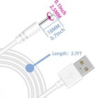 2 Pack 2 5mm Vibrating Massager Charger Replacement 3 Feet  36 Inches   White 