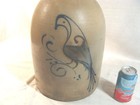 Antique 19c Flack   Van Arsdale Cornwall Canada Stoneware Bird Jug