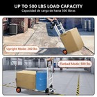 Convertible Aluminum Hand Truck Foldable Dolly Platform Cart 500lbs Heavy Duty