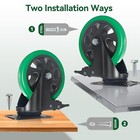 5 Inch Caster Wheels  Plate Casters Set Of 4 Heavy Duty  Silent Swivel Casters W