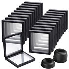 Black 3d Floating Frame Display Holder Stands For Challenge Coin Jewelry Earring