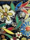 Vintage Black Floral Daher Tin Made In Holland 5  Dia  6 1 2  Tall Including Lid