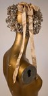 Hand Made Victorian 19th C Woven Real Shell Bridal Wedding Crown Headpiece  