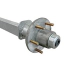 Knott 6000lb 94 Inch Hub Face V-bend 2x3 Galvanized Boat Trailer Axle 6 Lug Hubs