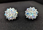 Double Strand Aurora Borealis Crystal 16  Choker Earrings Wrap Bracelet Set