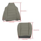 Driver Passenger Front Leather Seat Cover 4pcs Gray For 2003-2007 F250 F350