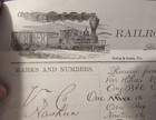 Antique 1866 Lowell Railroad Bill Head - Receipt To Nashua Nh Nice Graphics