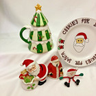 Lot-of-7 Vintage Christmas Dept 56 Santa  Winnie The Pooh   Santa Plate   More