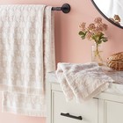 2pc Boho Ikat Patterned Bath Towel Cream - Threshold