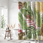 Unique Boho Palm Leaves Theme Shower Curtain Sets With 12 Hooks  Bohemian Sty   