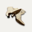 Edwardian Women   s Heels Shoes White Leather