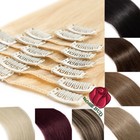 Clip In Hair Extensions Real Human Hair Double Weft Clips In Remy Hair Full Head