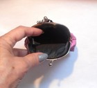 Black Shih Tzu Dog Coin Purse With Keychain Coin Bag Hand Painted