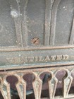 Antique Victorian Cast Iron Gas Fireplace Insert Gothic Arch -aga  C  1890s
