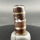 Tibetan Himalayan 3 Line  Agate Dzi Zeeamulet Mala Bead Pendant