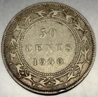 1900 Newfoundland 50 Cents  925 Silver Coin - Low Mintage  - Canadian - 4453