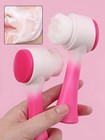 1pc Silicone Face Cleansing Brush Double Sided Facial Scrubber Pore Cleaner
