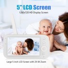 5   hd Digital Video audio Baby Monitor  1080p Camera  Ir Night Vision