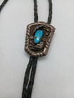 Sterling Silver Turquoise Navajo Bolo Tie