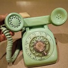 Vtg Automatic Electric Rotary Dial Telephone Jade Green Phone Untested 