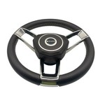 New Gussi Italia Boat Steering Wheel Polished Stainless Steel Spokes Keyed Hub