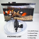 4 3ft Fish Tank Cleaner Aquarium Siphon Gravel Vacuum For Aquarium Fish Tank