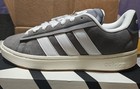 Adidas Grand Court Gray Suede   White Low Top Men s Athletic Sneakers
