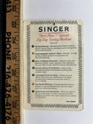 1950s Singer Style Mate Special Zig-zag Sewing Machine 348 Info Tag Vintage