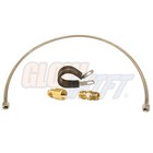 Glowshift - 1 8-27 Npt Sensor Sender Remote Relocation Hose Kit Stainless Steel