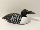Vintage Hand Crafted Folk Art Wooden Loon Decoy   Display Sculpture 