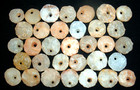  33  Choice Sahara Neolithic Quartz Disk Beads  Prehistoric African Beads