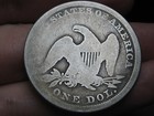 1849 Seated Liberty Silver Dollar- Good vg Details